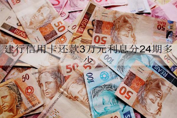 建行信用卡還款3萬元利息分24期多少？詳細(xì)利息分析