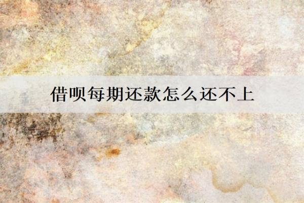 借唄每期還款怎么還不上？分析還不上原因并提供解決辦法