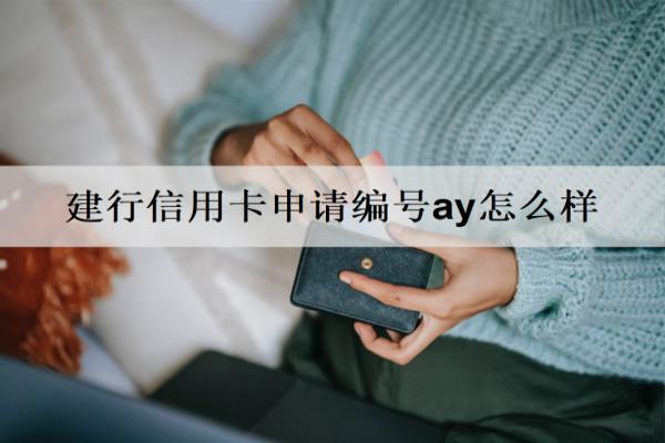 建行信用卡申請編號ay怎么樣？申請方法有哪些？