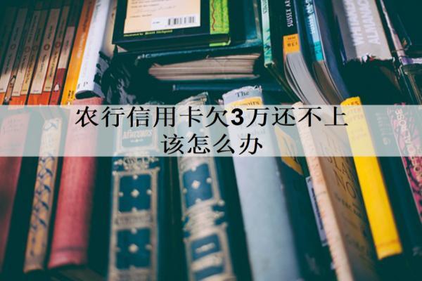 農(nóng)行信用卡欠3萬(wàn)還不上該怎么辦？詳細(xì)解決辦法介紹