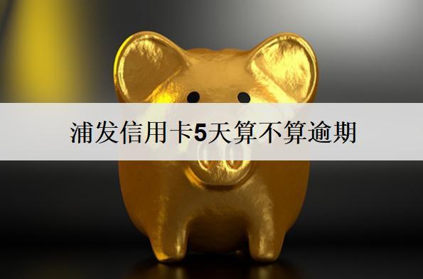 浦發(fā)信用卡5天算不算逾期？浦發(fā)信用卡逾期處理措施