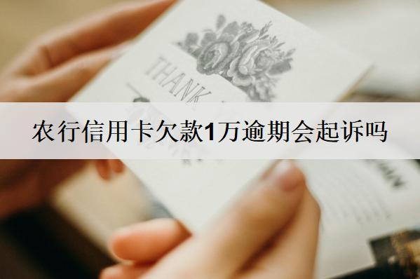 農行信用卡欠款1萬逾期會起訴嗎？如何避免被起訴？