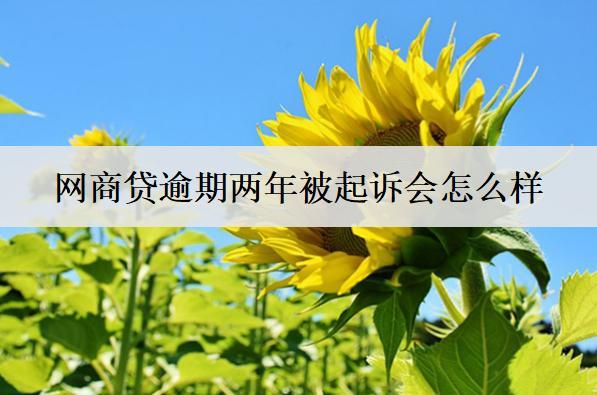 網(wǎng)商貸逾期兩年被起訴會怎么樣？怎么辦？