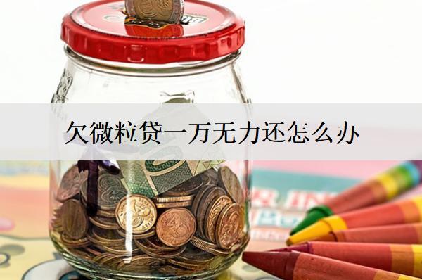 欠微粒貸一萬(wàn)無(wú)力還怎么辦？分享4個(gè)解決辦法