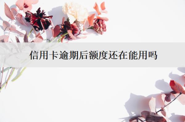 信用卡逾期后額度還在能用嗎？不能用怎么辦？