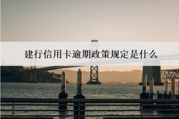 建行信用卡逾期政策規(guī)定是什么？