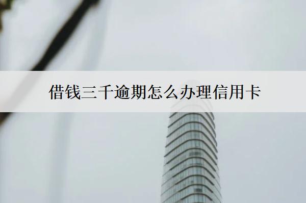 借錢三千逾期怎么辦理信用卡？有什么影響？