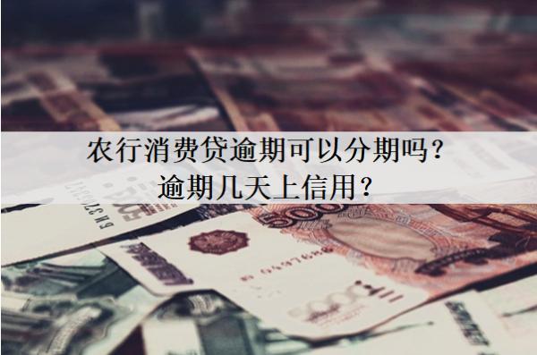 農(nóng)行消費(fèi)貸逾期可以分期嗎？逾期幾天上信用？