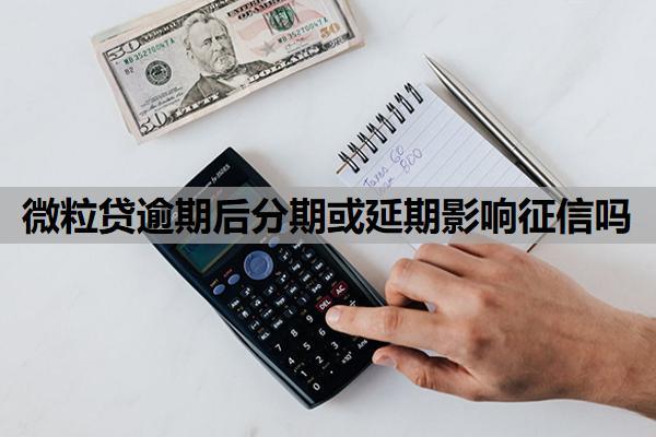 微粒貸逾期后分期或延期影響征信嗎？逾期多久會影響征信記錄？