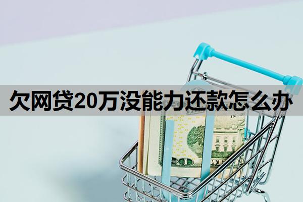 欠網(wǎng)貸20萬沒能力還款怎么辦
